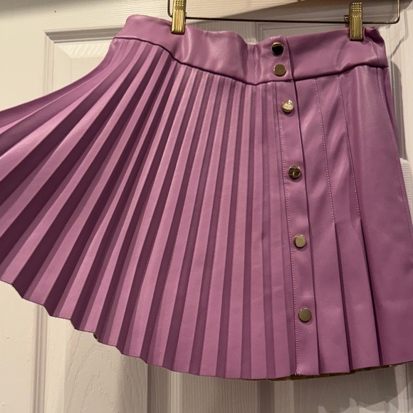 Zara Purple Pleated Mini Skirt - Picture 1 of 2